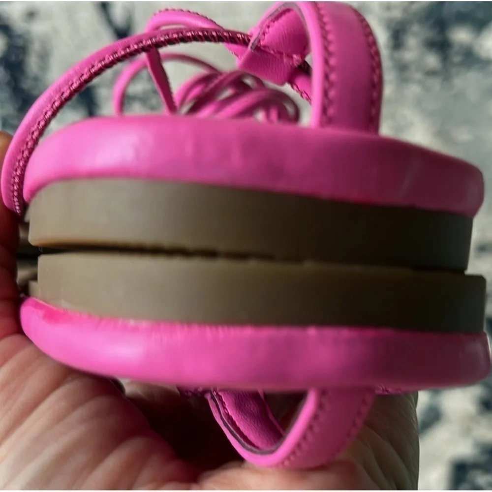 NWOT INC-Amilie Strappy Sandal Fuscia/Rhinestones Size 8